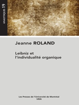 cover image of Leibniz et l'individualité organique